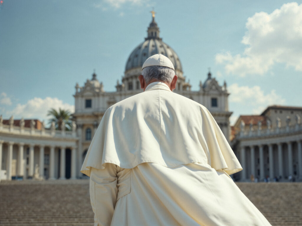 Pope front st peter s basilica